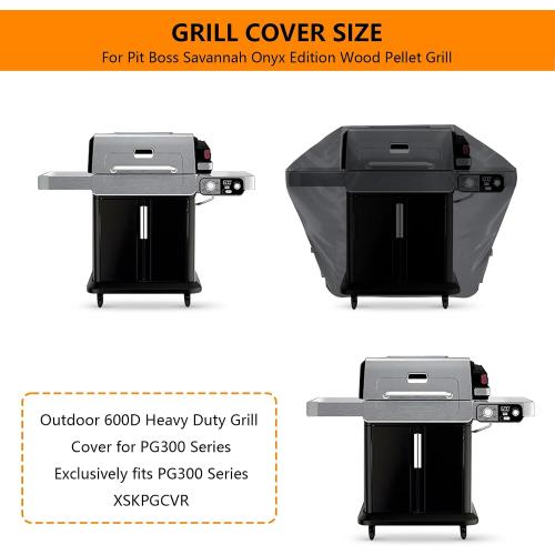 Outdoor Heavy Duty Waterproof Pellet Grill Cover for Ninja FlexFlame PG300 Series, XSKPGCVR Upgrades Premium Grill Cover Lightweight and Durable, UV and Water-Resistant Grill Accessories,Black