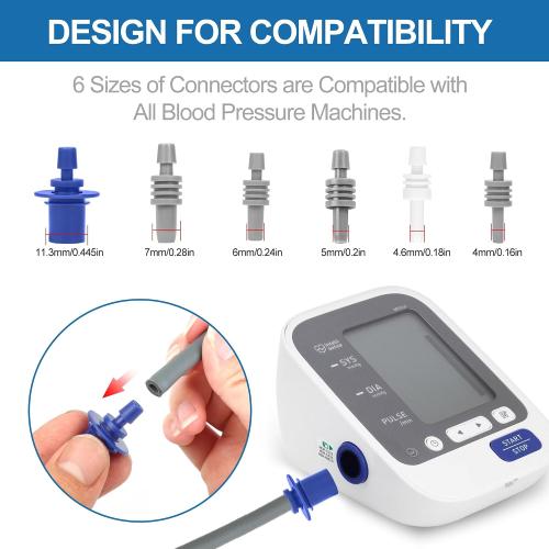 Extra Small Blood Pressure Cuff 5.9”-9.5”, Only for Slim or Tiny Arms, Replacement Arm Cuff with 6 Connectors, Use Original Connector if Not Compatible