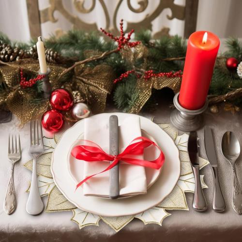 Christmas Placemats Set of 6 Christmas Decorations Indoor Round Placemats for Winter Holiday Party Kitchen Dinning Decorations