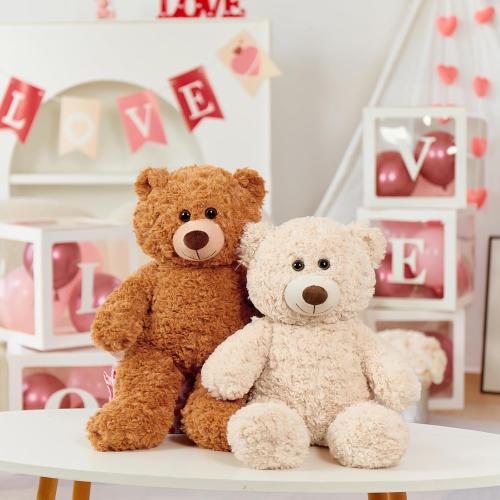 Brown 18 Tezituor Small Teddy Bear Stuffed Animals 18inch, Cute Teddy Bear Plush Toys for Kids Girl Boy, Valentines Bear Plushie Gift for Girlfriend Boyfriend Women Wife, Brown