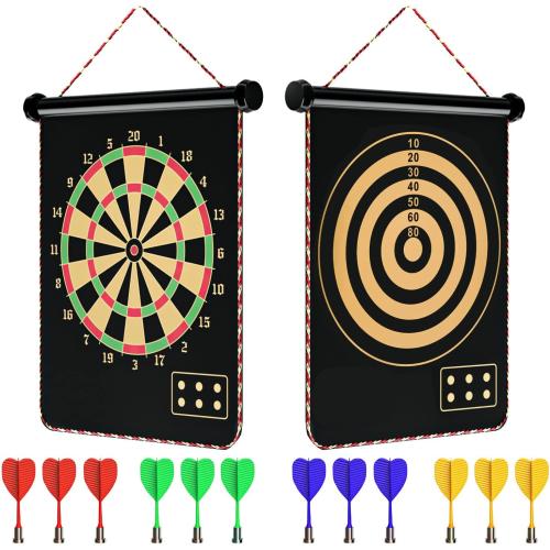 Mixi Magnetic Dart Board Outdoor Game for Kids with 12 Darts, Best Toys Gifts for Teenage Boys Girls Age 5 6 7 8 9 10 11 12 13 14 15 16 Years
