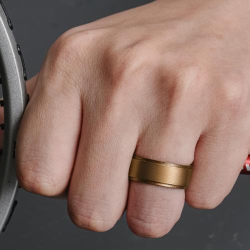 Egnaro Mens Silicone Wedding Rings 8mm x 2mm, Step Edge Rubber Engagement Bands 1/4/7 Multipack Comfort For Workout Travel
