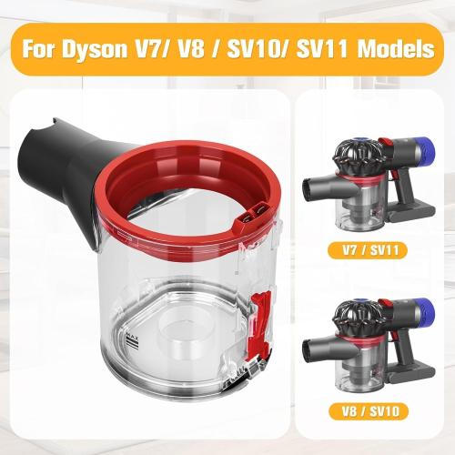 V8 Replacement Dust Bin for Dyson V7 V8 SV10 SV11 Parts Vacuum Canister Replacement for Dyson V8 Attachments Dust Bucket Container Trash Can Dirt Cup Dustbin Part No.967699-01