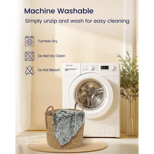 ZonLi Fluffy Body Pillow, Full Body Pillows for Adults, Long Pillow for Sleeping with Removable Cover and Adjustable Filling for Side Sleeper & Pregnancy，Large and Firm Pillow, Machine Washable(Grey)