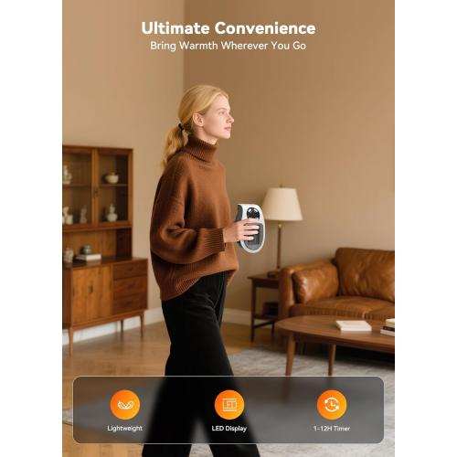 450W Space Heater, Remote Wall Outlet Electric Small Space Heater as Seen on TV with Adjustable Thermostat and Timer and Led Display, Compact for Home,Office,Bathroom