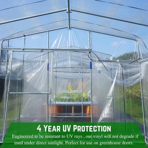 Farm Plastic Supply - Clear Vinyl Sheeting - 15 Mil - Vinyl Roll, Plastic Sheeting, Clear Vinyl Sheet for Storm Windows, Tablecloth Protector (4' x 3.5')
