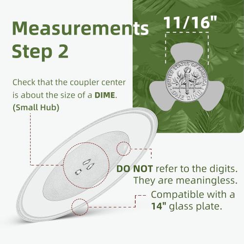 14 Microwave Glass Plate for LG Microwave Plate MJS47373304, 14 Inch Microwave Glass Turntable for Panasonic F0601CD00BP A06014000AP