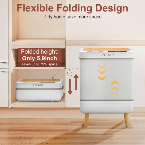 RUDAP Towel Warmer, 35L Large Towel Warmers for Bathroom, Foldable Blanket Warmer with Custom Fragrance, ETL Certification, Fast Heating, Fits 3 Large Towels, 2 Bathrobes, Blankets