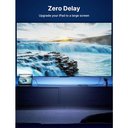 JSAUX USB C to HDMI Cable 10ft/3M (4K@60Hz), USB 3.1 Type C to HDMI 2.0 Cord, HDR, HDCP 2.2 Compatible with iPhone 16/16 Plus/16 Pro/16 Pro Max, Galaxy S24 S23 S22, iPad Pro -Red