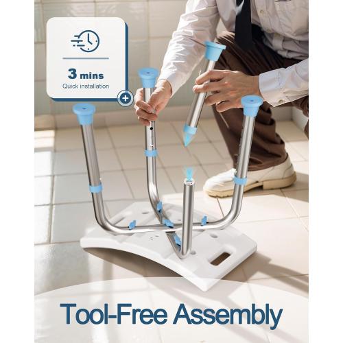 Shower Chair for Inside Shower, FSA/HSA Eligible 400 lbs Adjustable Shower Stool with Suction Feet, Shower Seat for Inside Tub Bathroom Bench Bath Chair for Elderly and Disabled