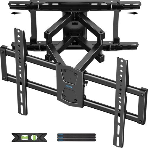 USX STAR Full Motion TV Wall Mount 24 inch Studs for Most 42-86 Inch TVs, Adjustable TV Wall Mount Swivel and Tilt, Loading 110 LBS, Max VESA 600x400mm, Fits 16, 18, 24 Studs