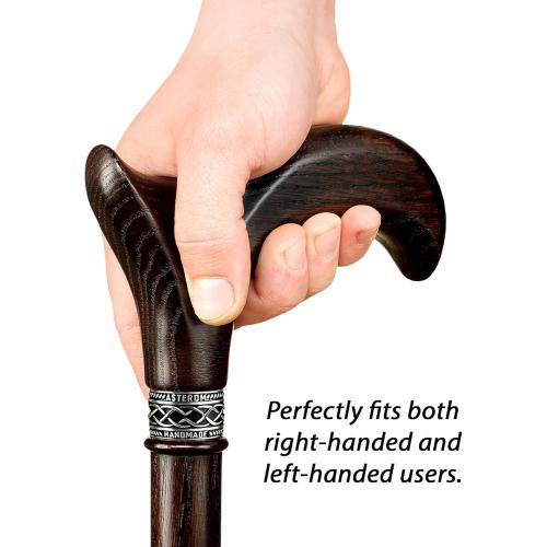 Asterom Handcrafted Walking Cane - Ergonomic, Derby, Wooden Canes for Men, Fashionable Walking Sticks for Seniors