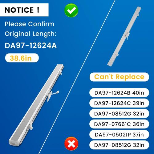 Refrigerator Flipper Assembly #Sam-Da97-12624a Compatible with Samsung, DA97-12624A Assy-French Door Mullion with Heater Replacement