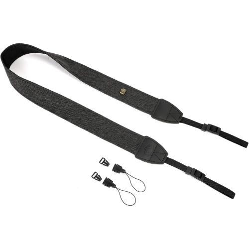 WANBY Camera Strap Black Canvas Neck Shoulder Strap with Quick Release Buckles for DSLR SLR