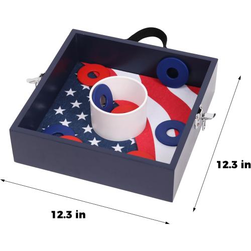 Washer Toss Games Wooden No MDF Includes 8 Washers Reinforced PVC Tube Perfect for Yard Outdoor Games