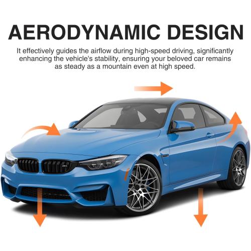 4pcs Front Bumper Lip Splitter Spoiler Compatible with 2015-2020 BMW F80 M3 F82 M4 F83 M4 MP Style, Car Body kit Accessories Front Lip Splitter (Carbon Fiber)