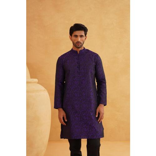 Sojanya 3XL (Since 1958 Men'S Jackquard Silk Only Long Kurta