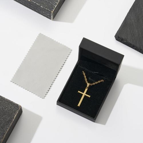 SWEETV 18K Gold Over 925 Sterling Silver Cross Necklace for Men/Women, Stainless Steel Cuban/Rope Chain Cross Pendant 18-24 inch, Religious Jewelry Gifts for Men