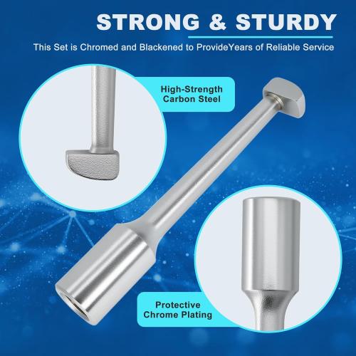 Rear Axle Bearing Remove Puller Tool Kit, Slide Hammer and Bearing Remover Set with Slide Hammer Yoke and 3 Rear Axle Puller Adapters, 1 to 2-7/8 IDs