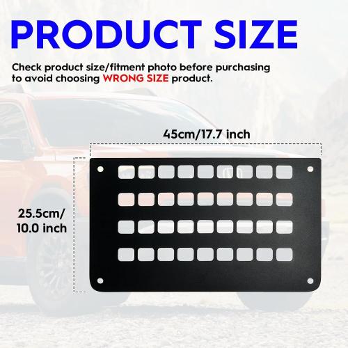 08Z03-3BM-100 Metal MOLLE Panel for 2026 Honda Passport, Functional Trunk Organizer Storage Panel with Mounting Hardware, Black Partition Board, 2026 Honda Passport Accessories (2 Pcs)