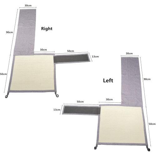 Grey 50x60x14CM Cat Scratcher Couch- Natural Sisal Furniture Protection from Cats - Corner cat Scratcher for Couch,Chair,Sofa - Easy Installation