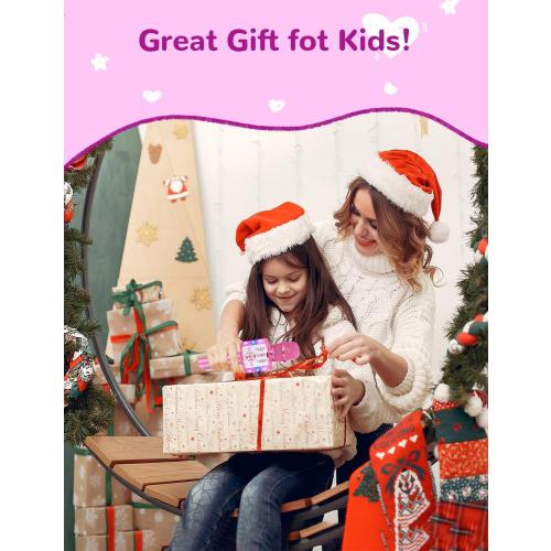 Amazmic Toys for Girls, Kids Karaoke Microphone Toddler Microphone for Kids with Lights, for Girls, Birthday Party Boys Toy Age 3 4 5 6 7 8 (Light Pink)
