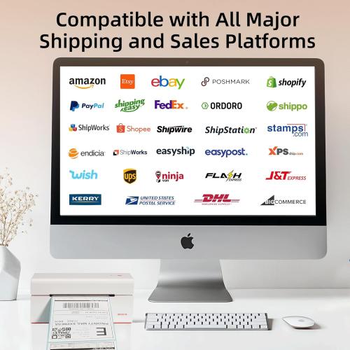 ORGSTA USB Shipping Label Printer - T001 4x6 Thermal Label Printer for Small Business, High Speed Label Printers for Shipping Package, Used for Ebay, Amazon, Shopify, Etsy, USPS, FedEx(USB Only)