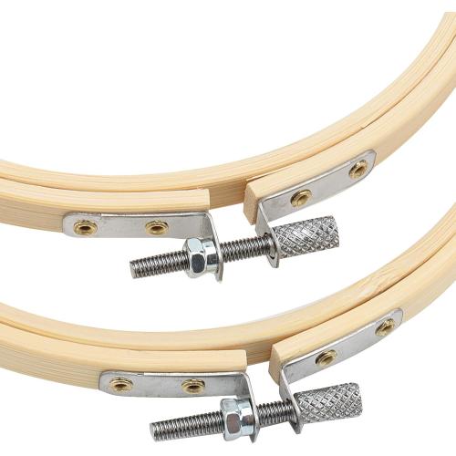SENJEOK 20 PCS 6 Inch Bamboo Embroidery Hoop, Adjustable Cross Stitch Circle Ring for Craft Sewing, DIY Project, Decoration
