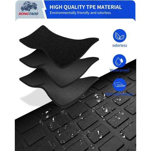 Rongtaod Cargo Mat Compatible with 2021-2025 Jeep Grand Cherokee L Cargo Liner Trunk Mat TPE Back Seat Cover Protector 2024 Jeep Grand Cherokee L Accessories (Trunk Mat Backrest Mats)