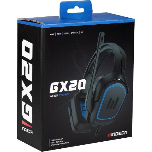 GX20 Gaming Headphones Compatible with PS5, PS4, Xbox, Switch, PC and Mac | Ergonomic Gaming Headset with Stereo Sound and Mic | 1.5m Cable with 3.5mm Mini Jack Input