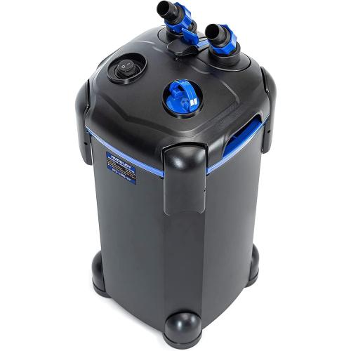 AMOSIJOY Canister Filter, Ultra-Quiet External Aquarium Filter with Free Media for Large Fish Tanks and Aquariums