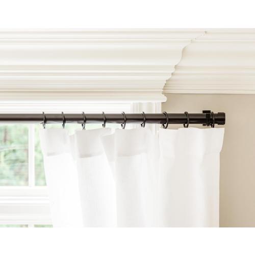 BlastHome® Luxury Curtain Rings – Premium Metal with Quiet, Smooth, Removable Nylon Inserts – Pinhooks and Clips Included – 1 1/2 Inside Diameter – 18 Rings for Two Standard Curtains – Tuxedo Black