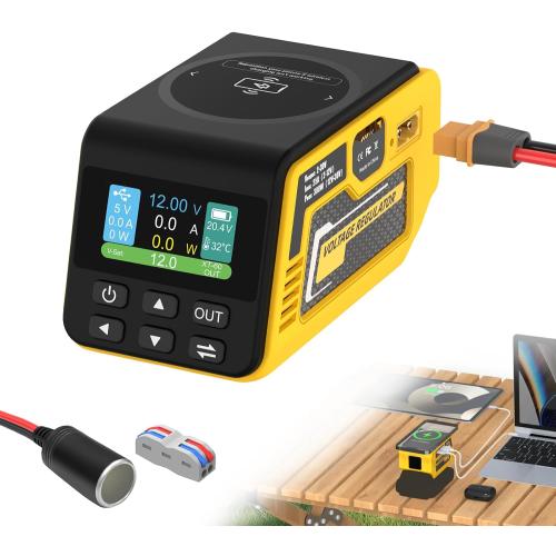 Kzreect 300W Adjustable 2-30V Voltage Regulator Compatible with Dewalt 20V