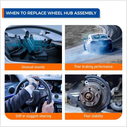 PAROD 515036 2PCS 4WD/AWD Front Wheel Hub Bearing Assembly Compatible with Cadillac Escalade, Chevy Avalanche 1500, Express, Silverado, Tahoe, Suburban, GMC Savana, Yukon, Sierra w/ABS