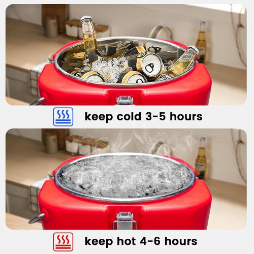 COLOR ORANGE ❗❗Insulated Soup Container,7.9 Gallon Insulated Beverage Cooler, Commercial Food Warmer for Hot or Cold,32QT Hot Box for Catering,insulated drink dispenser with Stainless Steel Interior and Spout/Spigot