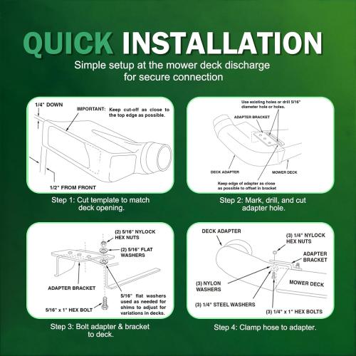 6-1187 Deck Adapter for Mow-N-Vac, Compatible with 69861, 43830, 45-0577, 45-0578, 45-0567 – Heavy-Duty Lawn Vacuum Connector, Easy Installation, Durable Replacement