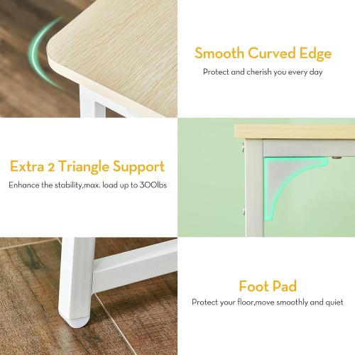 Size 31.5 WOHOMO Folding Desk, Small Foldable Desk 31.5 for Small Spaces, Space Saving Computer Table Writing Workstation for Home Office, Easy Assembly, Oak