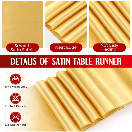 Breling 8 Pack Red and Gold Disposable Plastic Tablecloths and Satin Table Runner Set, 54 x 108 Inch Tablecloth, 12 x 108 Inch Table Runners for Wedding Graduation Birthday Baby Shower New Year