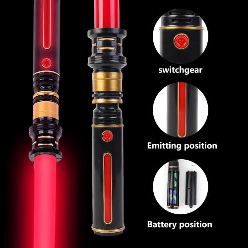 4 Pack Light Up Sabers, Light Up Sword with FX Sound Expandable for Kids