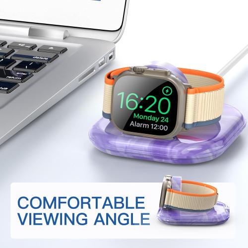 for Apple Watch Magnetic Charging Dock - Fast Magnetic Charger Stand, Compatible with Apple Watch Series 2/3/4/5/6/7/8/9/10/Ultra 1 2, Supports Nightstand Mode, Portable Design for Travel