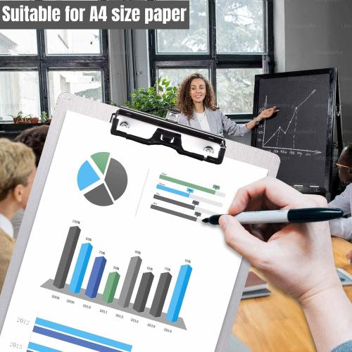 Stainless Steel Magnetic Clipboards,Metal Clipboard with 304 Low Profile Clip,Black Board for Fridge,Cooking Recipe Splints,Message Board (9.2x12.5 Letter)