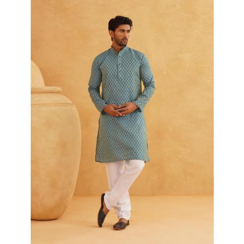 Sojanya XL (Since 1958 Men'S Jacquard Silk Self Design Only Kurta