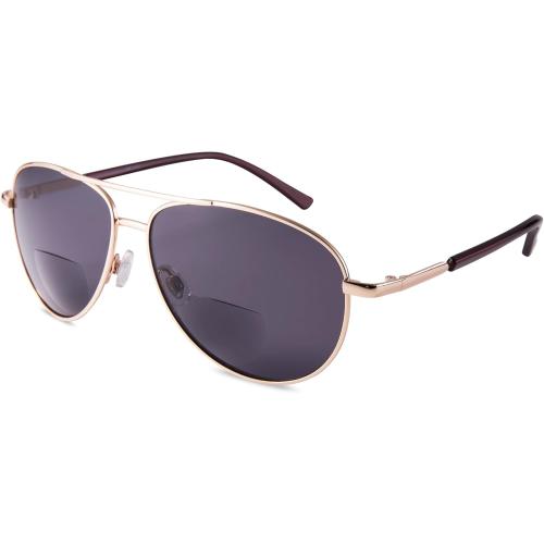 EYEGUARD Unisex Classic Style Bifocal Sunglasses Readers with Lens UV400 Protection Outdoor Reading Glasses for Men and Women