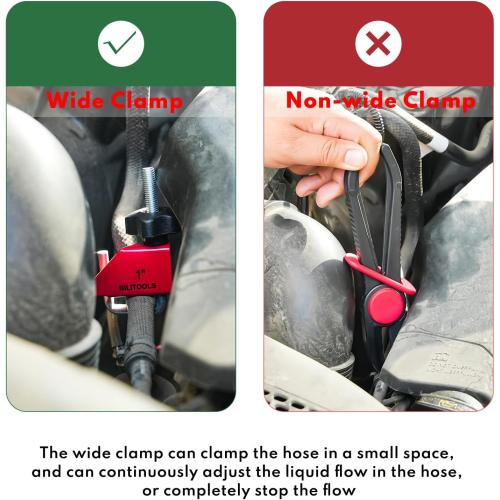 BILITOOLS 4 Piece Hose Pinch Off Pliers Clamp Pliers for Flexible Fuel Line Coolant Radiator Brake Hoses Clamp Tool etc, Without Damaging the Line