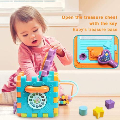 MiniFAIRY Activity Cube Baby Toys 6 to12 Months,Early Educational Light Up Baby Musical Toys for 6 12 18 Months,1 Year Old Toys for Baby Play Center, Montessori Toys for 1 2 3 Years Old Boys Girls