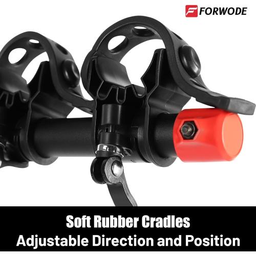 FORWODE Premium Trunk Mount Rack Carries 3 Bikes, Portable Adjustable Bike Rack for Car, SUV, Hatchback, Black
