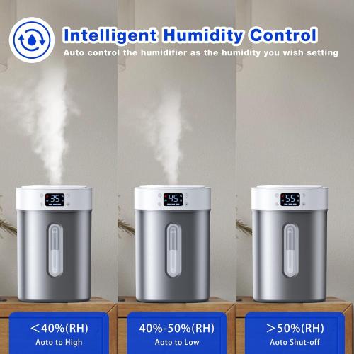 Stainless Steel Humidifier for Bedroom & Large Room,4L Easy to Clean Cool Mist Humidifier, Mold Free & Dishwasher Safe Water Tank, Essential Oil Diffuser for Baby Nursery, Plants, Home