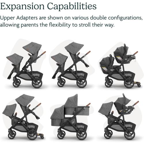 UPPAbaby Upper Adapter for Vista, Vista V2, and Vista V3 Strollers/ Compatible with Bassinet, Toddler Seat, Aria, Mesa V2, or Mesa Max Infant Car Seats / Quick   Secure Attachment / 1 Set
