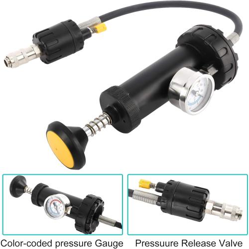 Color Black 18pcs Universal Radiator Pressure Tester Vacuum Pump Type Cooling System Kit