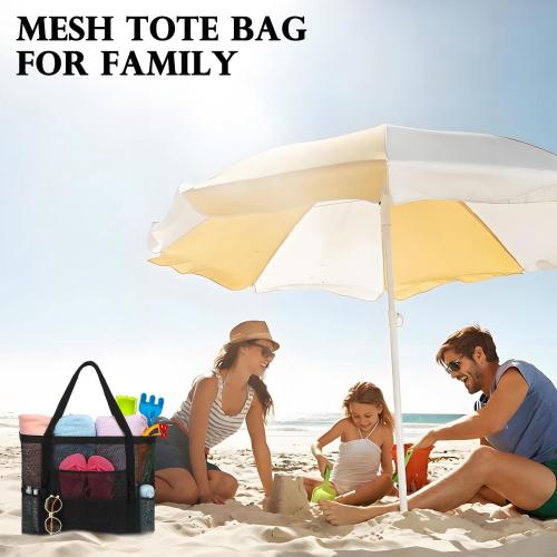 Fammart Large Mesh Beach Bag for Women, Oversized Beach tote Swim Pool Bag